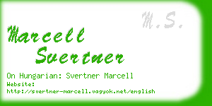 marcell svertner business card